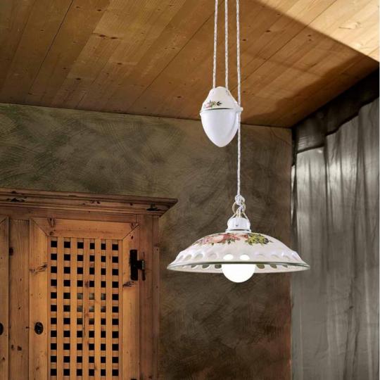 kuchyna spalna jedalen rucne malovana stropna lampa klasicka keramicka taliansky dizajn provance toskansko rustikalny retro kvetinovy vintage interier.jpg